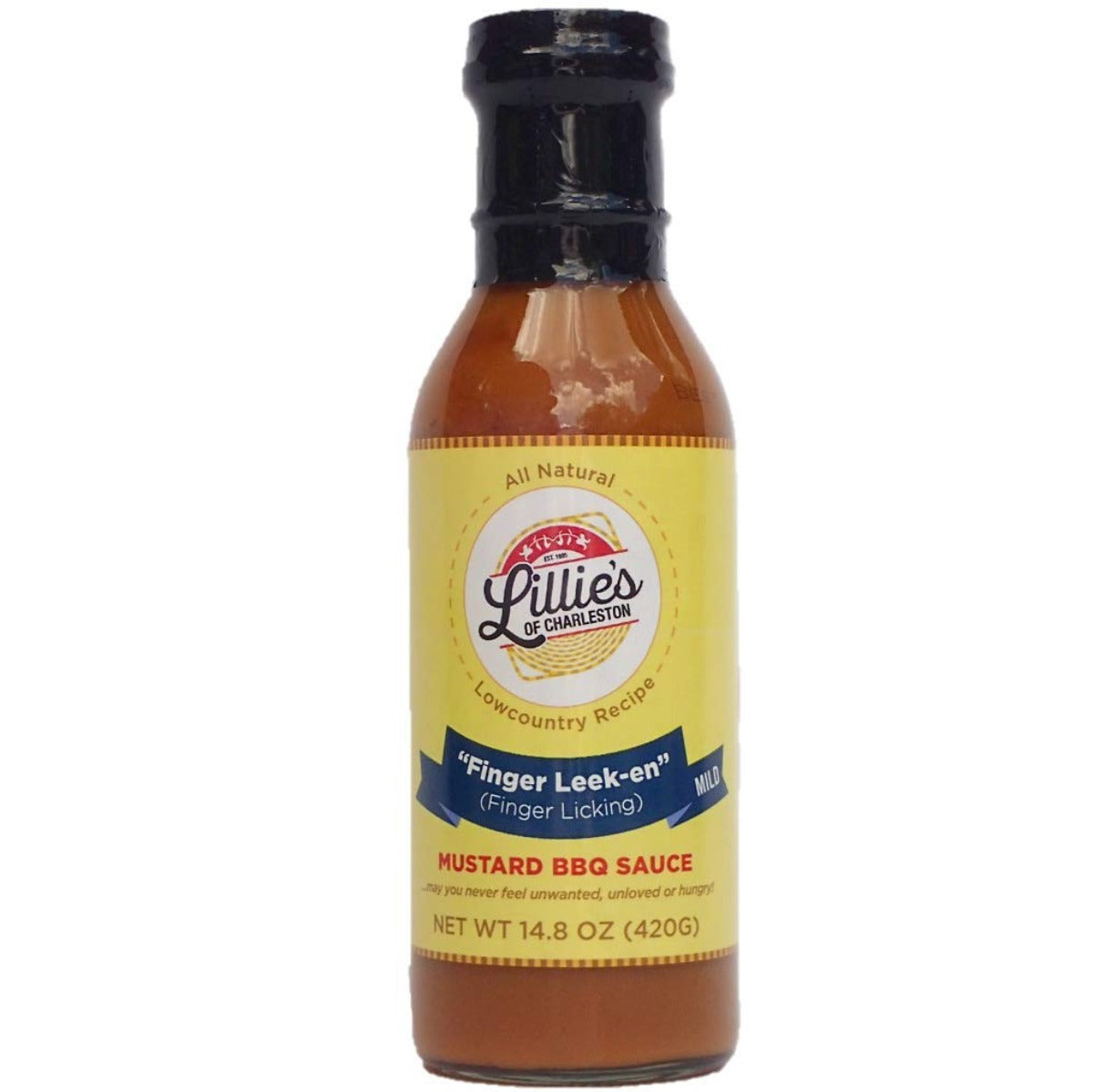 Finger Leek-En Mustard Bbq Sauce, 14.8 Oz